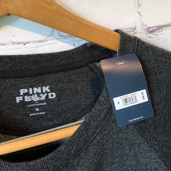 NWT Lucky Brand Pink Floyd Crew Sweatshirt M - Picture 4 of 5